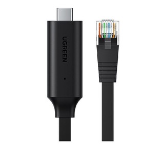 Ugreen 80186 1.5M cáp Console RJ45 ra type C màu đen Usb Debug CM204