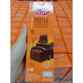 Bánh xốp phủ socola Superstar 108g