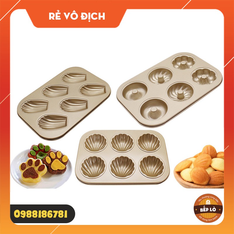 Bộ khuôn nướng bánh chống dính Donut Cupcake màu vàng nhiều kiểu dáng mẫu mã HOT - HÀNG MỚI VỀ