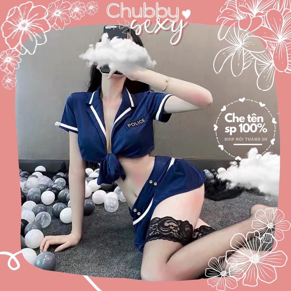 Cosplay Nữ Cảnh Sát Sexy - Bộ Đồ Ngủ Quyến Rũ Gợi Cảm - Police Cosplay Outfit - CPL28-Chubby.Sexy