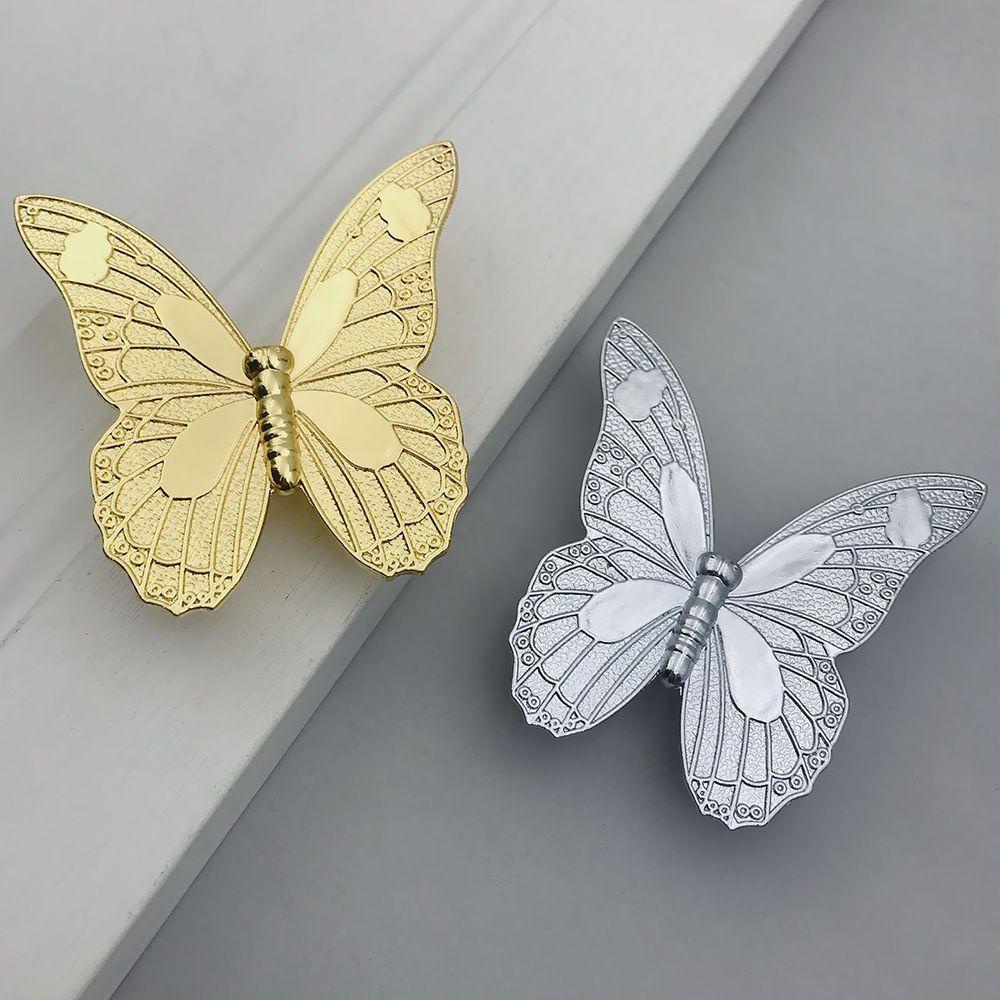 Set 2 Tay Nắm Cửa Hình Bướm Xinh Xắn