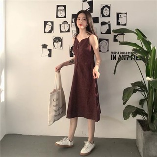 Váy hai dây kẻ (oder) có ảnh thật