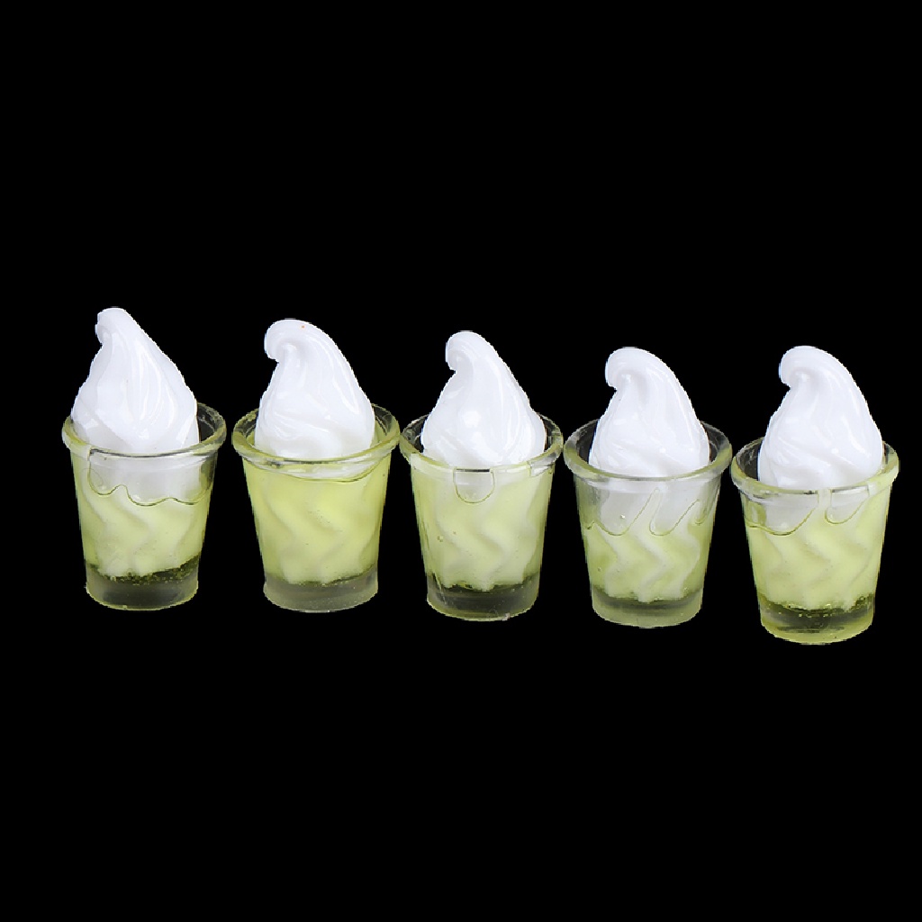 Set 10 Ly Kem / Thức Ăn / Nước Uống Màu Sắc Ngọt Ngào Trang Trí Nhà Búp Bê 1 / 12