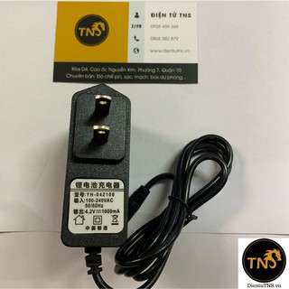 TNS.. Sạc 1S 4.2V - 1A, có đèn báo đầy. Chuyên sạc pin li-ion