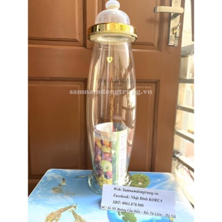 Bình thuỷ tinh ngâm rượu Hàn Quốc 14lit ( hình sâm )