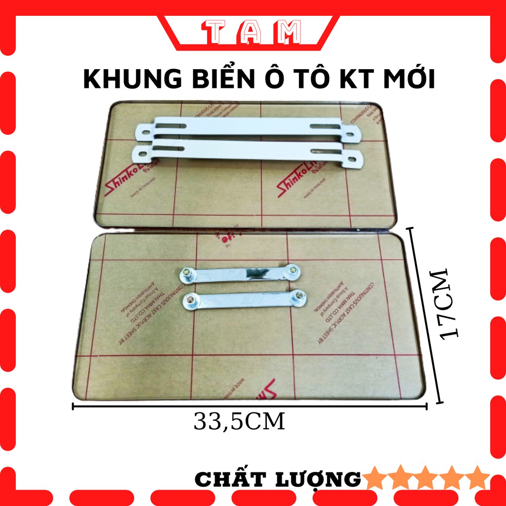 Khung biển số ô tô gò mép, kích thước mới sau ngày 1.8 cho tất cả các dòng xe BOT5