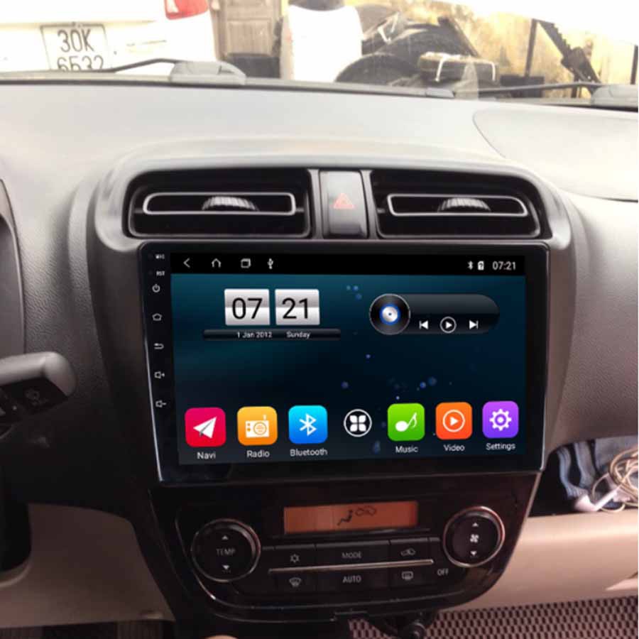 Màn hình android 9 inch theo xe mitsubishi attrage, mirage