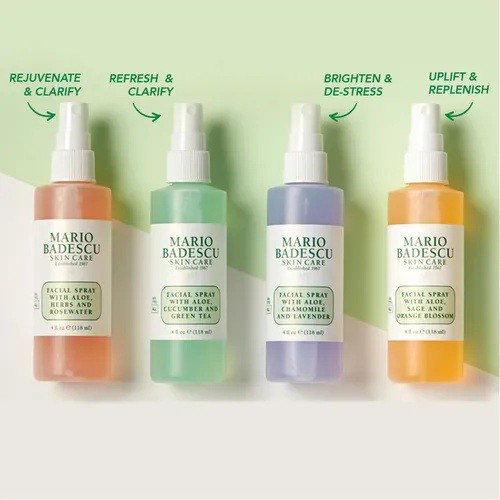 Mario Badescu 💌 Xịt hoáng dưỡng da Facial Spray With Aloe, Herbs And Rosewater / Green Tea / Lavender / Orange Blossom | BigBuy360 - bigbuy360.vn