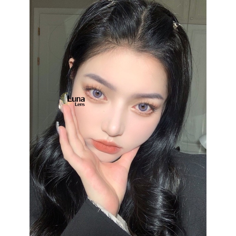 MỘT ĐÔI KÍNH ÁP TRÒNG MÀU TÍM DIAMOND PURPLE SIÊU ÊM SIÊU MỀM NỘI ĐỊA TRUNG QUỐC - LENS CÓ ĐỘ CẬN
