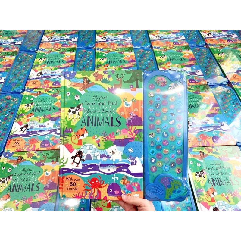Sách âm thanh 50 nút My first look and find sound book animals/ transport/ my busy day