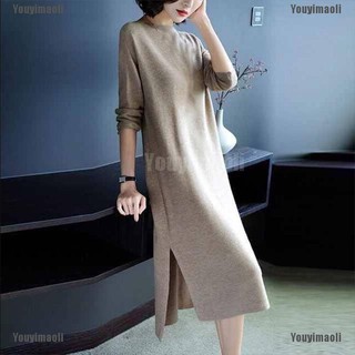 Đầm len suông tay dài thời trang dành cho nữ