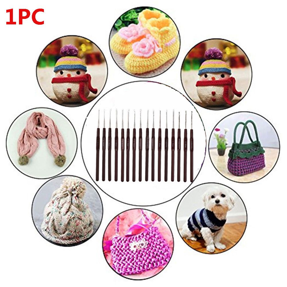 Dụng cụ đan móc len 0.5mm-2.7mm 16 kích thước tùy chọn