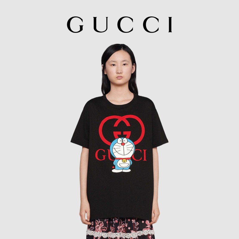 Áo Thun Gucci Doraemon X Gucci Cotton Thương Hiệu Cho Nam Nữ