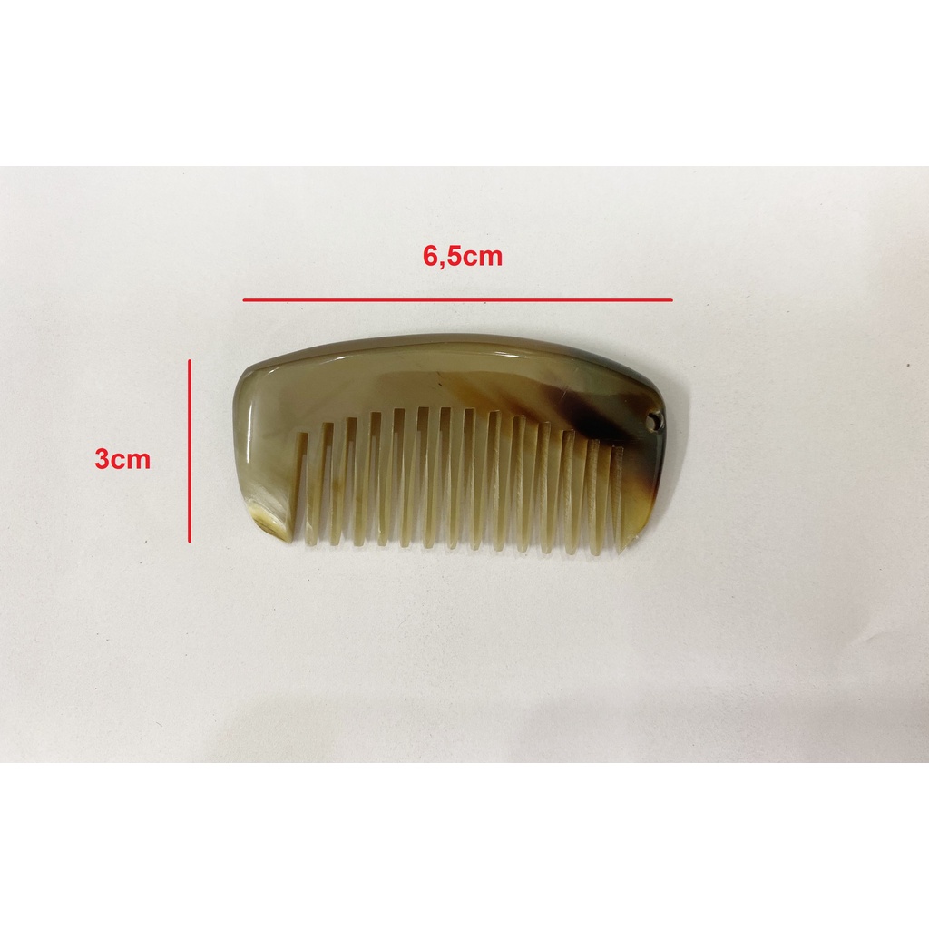Móc treo chìa khóa bằng Sừng trâu - Lược mini được làm từ Sừng trâu