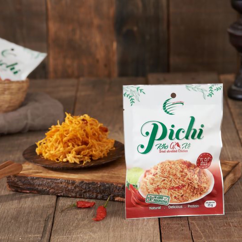 Khô gà xé cay đồ ăn vặt Pichi vị truyền thống gói 25g sợi dai thơm ngon ZonzonFood | BigBuy360 - bigbuy360.vn