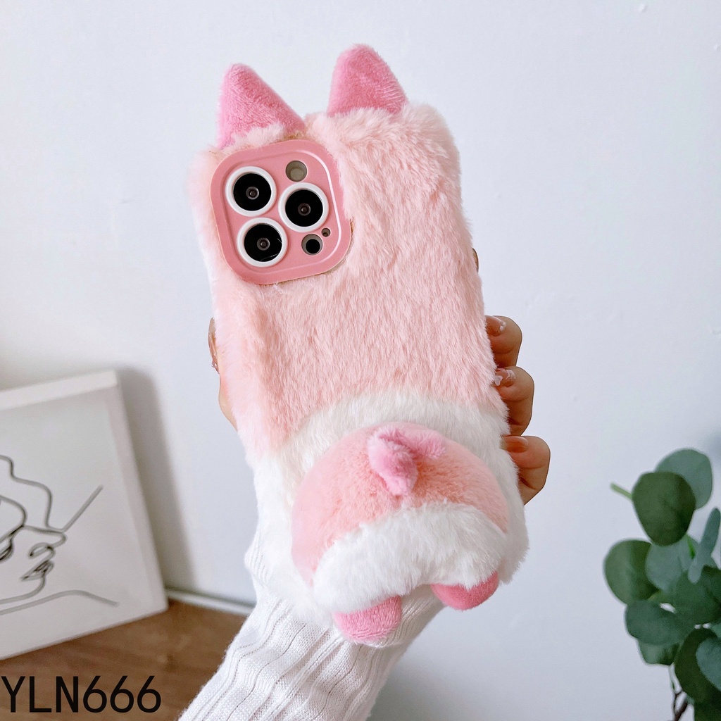 Ốp Điện Thoại Đính Lông Nhung Cho iPhone14 PRO MAX 13 PRO MAX 12 PRO MAX 11 PRO MAX 12mini 13mini X Xs MAX Xr 6 6S 7 8 PLUS SE2