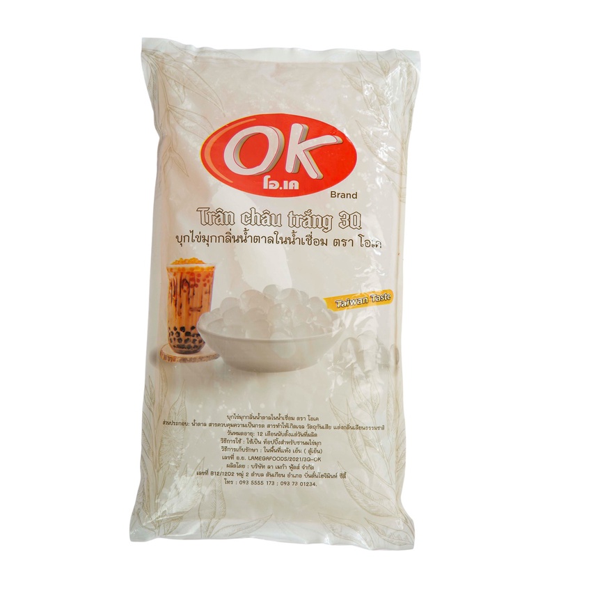Thạch 3Q Ngọc Trai  trắng hiệu OK Thái Lan gói 2kg