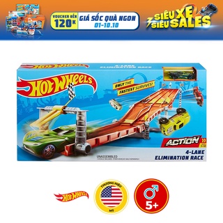 Mô hình bộ đường đua 4 làn siêu tốc Hot Wheels GDY60