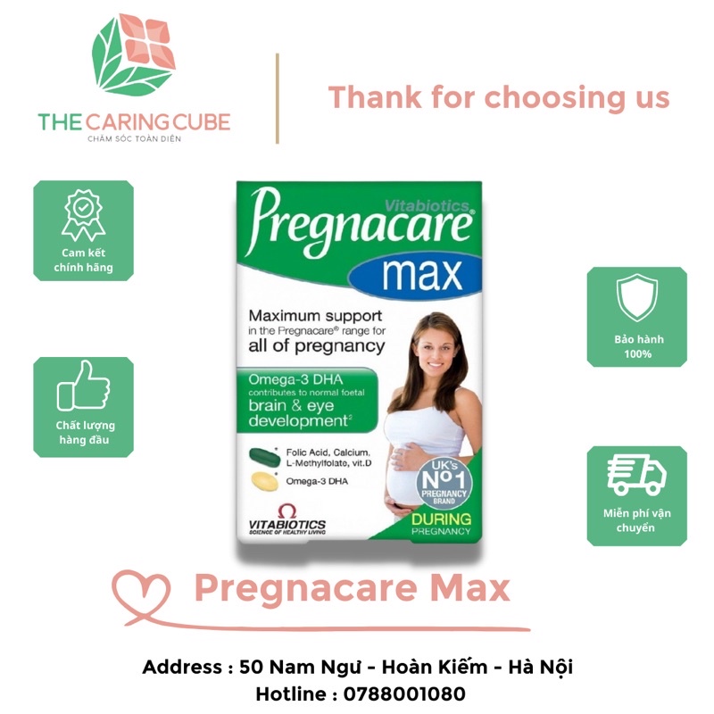 Vitamin Tổng Hợp và Omega-3 Cho Bà Bầu Pregnacare Max 84 Viên - The Caring Cube
