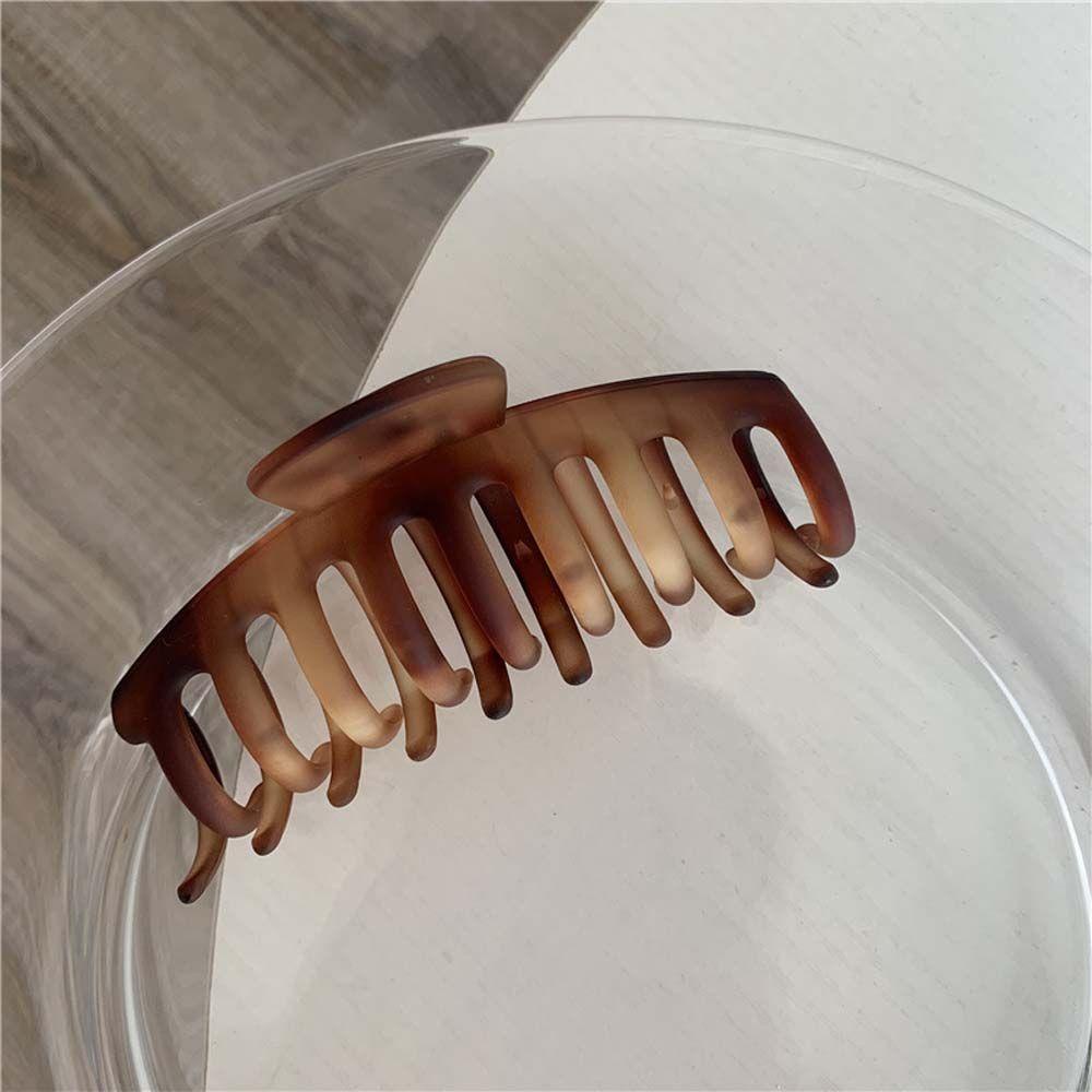 TWINKLE Kẹp Tóc Càng Cua Bằng Nhựa Resin Đục Lỗ Kiểu Hàn Quốc Đơn Giản Cho Nữ