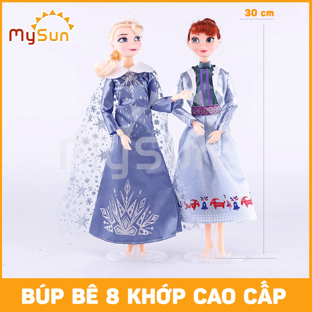 Búp bê công chúa Elsa và Anna | Bộ đồ chơi mô hình búp bê 30cm công chúa Disney CAO CẤP 9 KHỚP cho bé gái - MYSUN