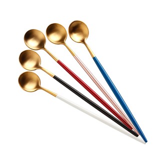 Thìa inox 304 nguyên khối mạ titan ,thìa sinh tố dày dặn , mạ xuớc cao cấp cầm nặng tay