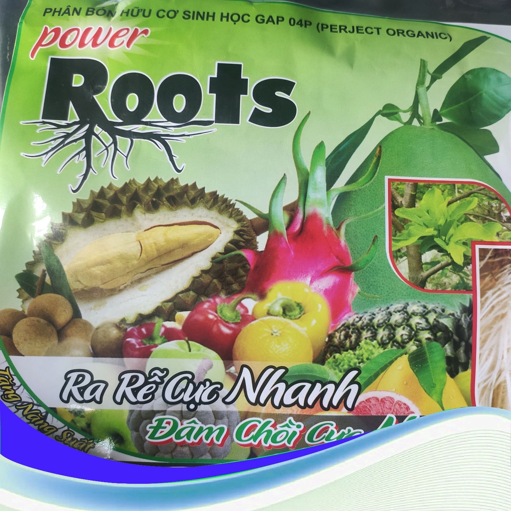 Phân Hữu Cơ power Roots (túi 1kg) – tác dụng kích thích ra rễ nhanh, đâm chồi mạnh
