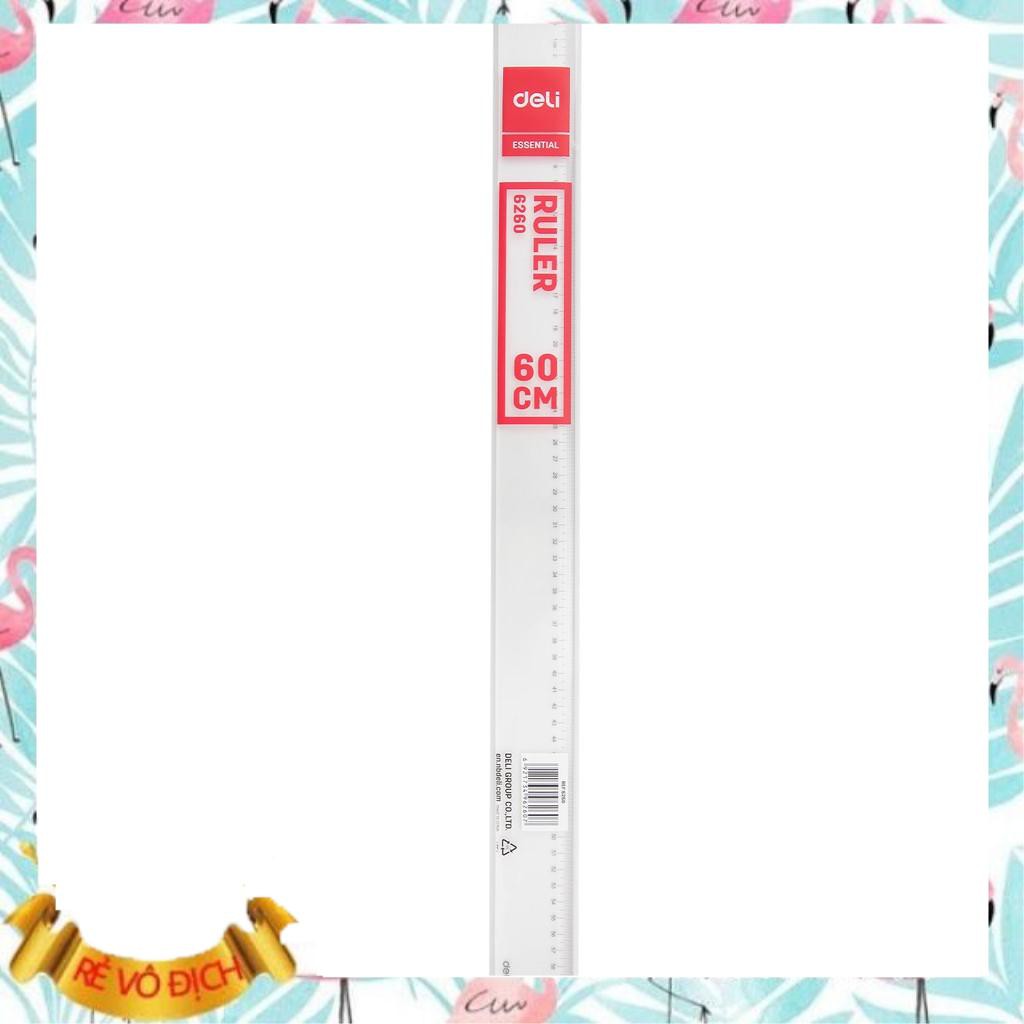 Thước kẻ 60cm Deli, trong suốt - 1 chiếc - E6260