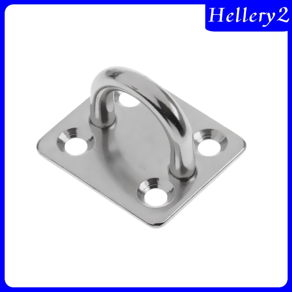 [HELLERY2] 5mm 6mm 8mm Square Pad Eye Plates for Marine Boat Sailing - Stainless Steel 304