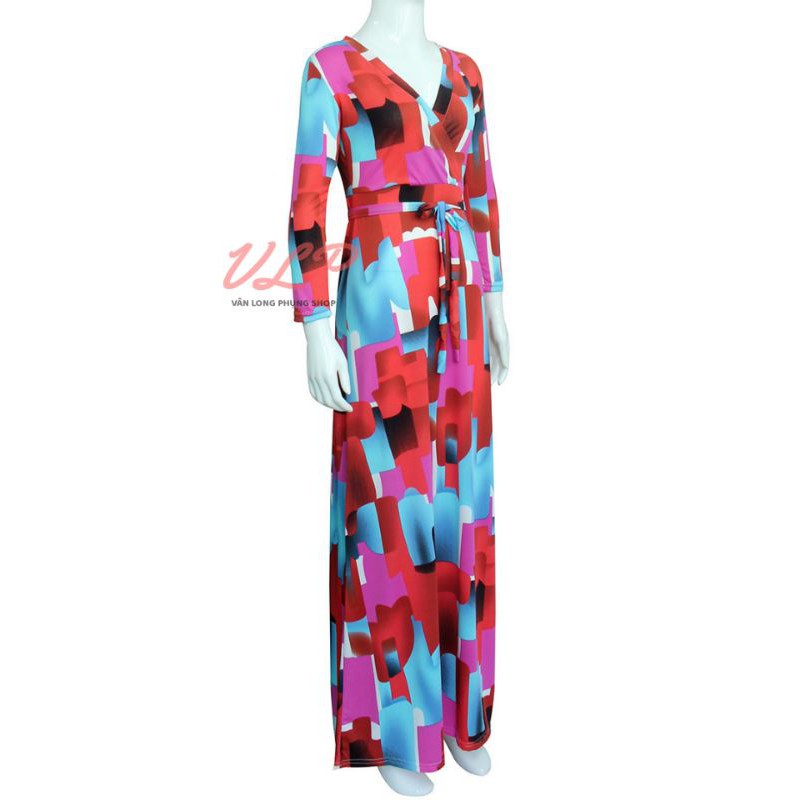 [THANH LÝ] Maxi phối màu sành điệu