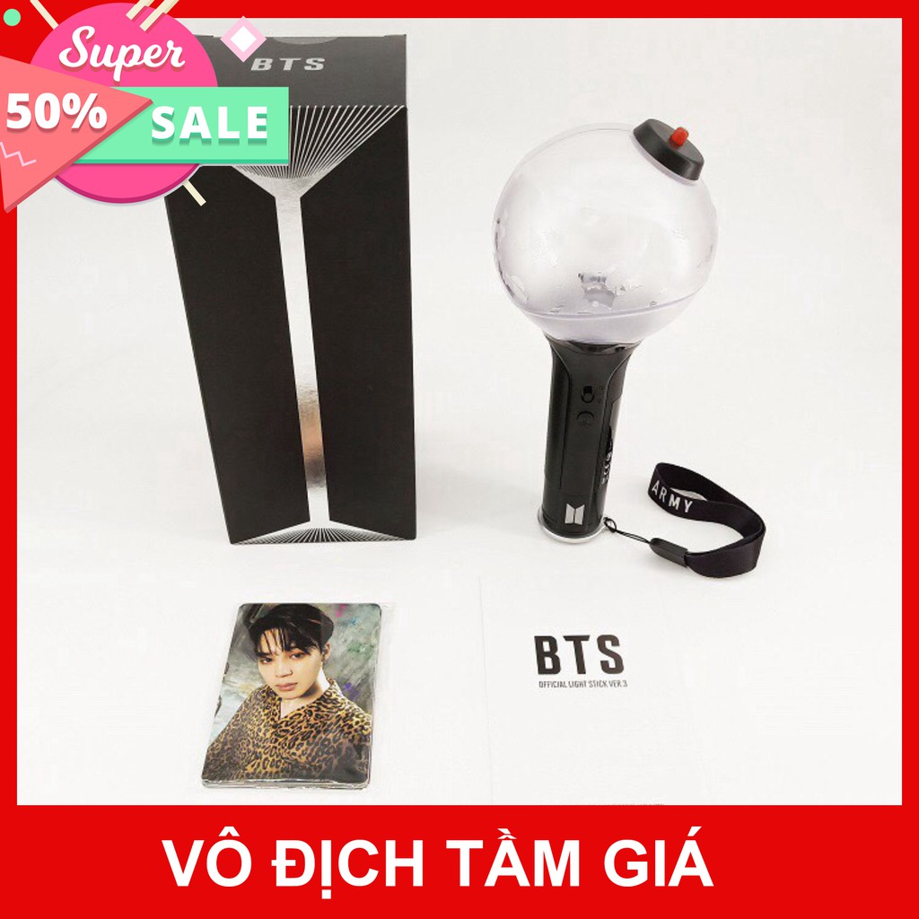 Chuyendokpop Bomb bts ver 3 lightstick đèn phát sáng cổ vũ unoff hàn quốc, phong cách hàn quốc, idol CẢM ƠN ĐÃ TIN TƯỞNG