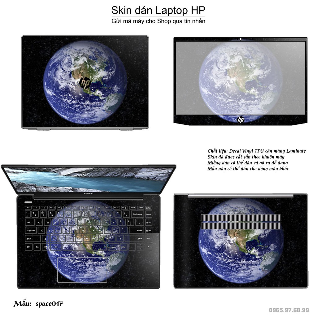 Skin dán Laptop HP in hình không gian _nhiều mẫu 3 (inbox mã máy cho Shop)