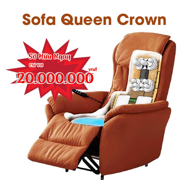 Ghế massage Sofa Queen Crown hiện đại 2021