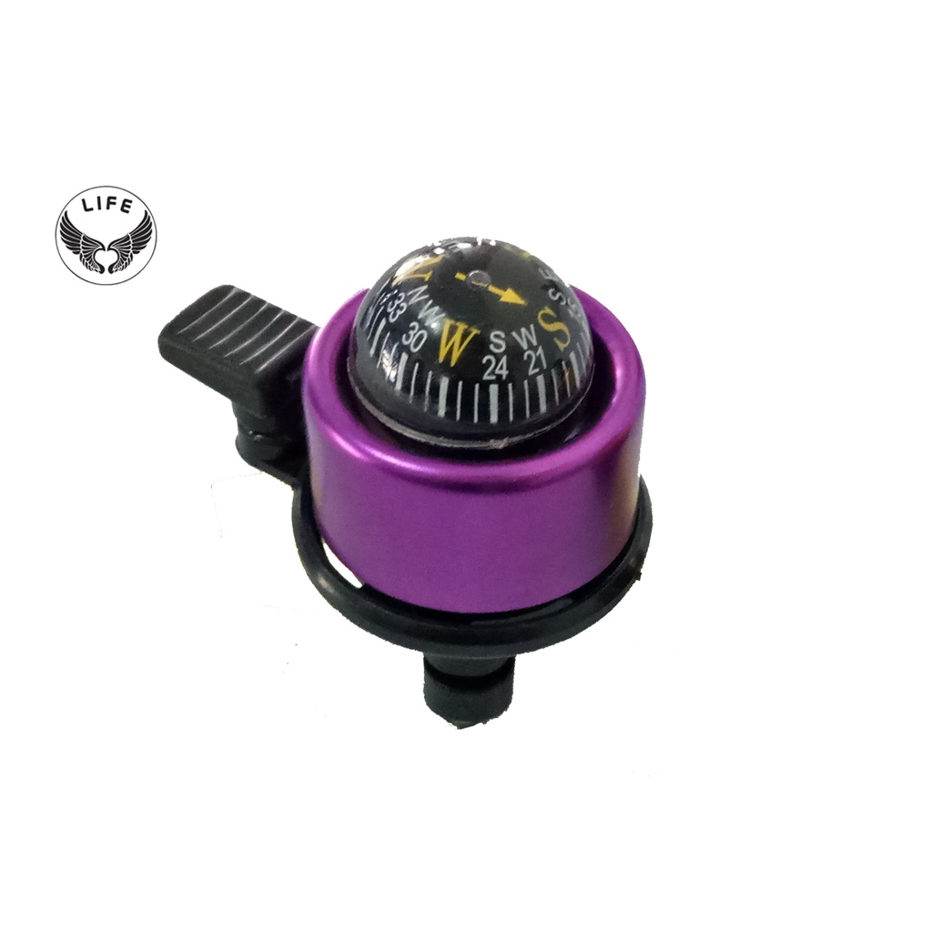 Chuông xe đạp la bàn/ chuông xe đạp nhỏ gọn sắc màu, phát âm thanh cực to và vang