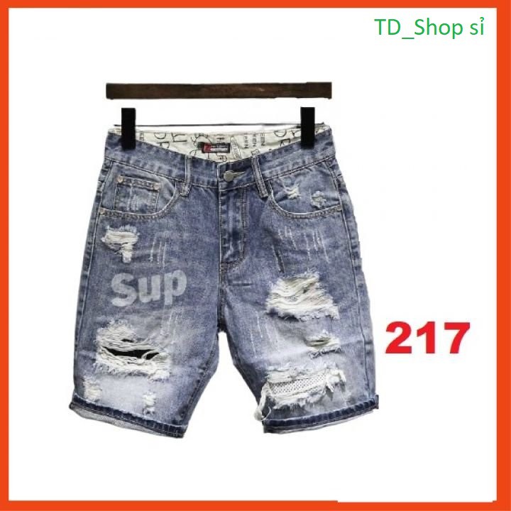 Quần Sọt Nam Giá Gốc (ms217) Quần Short Jean Nam - Tận Xưởng - Co Giãn Thời Trang TD_Shop sỉ SALE SỐC