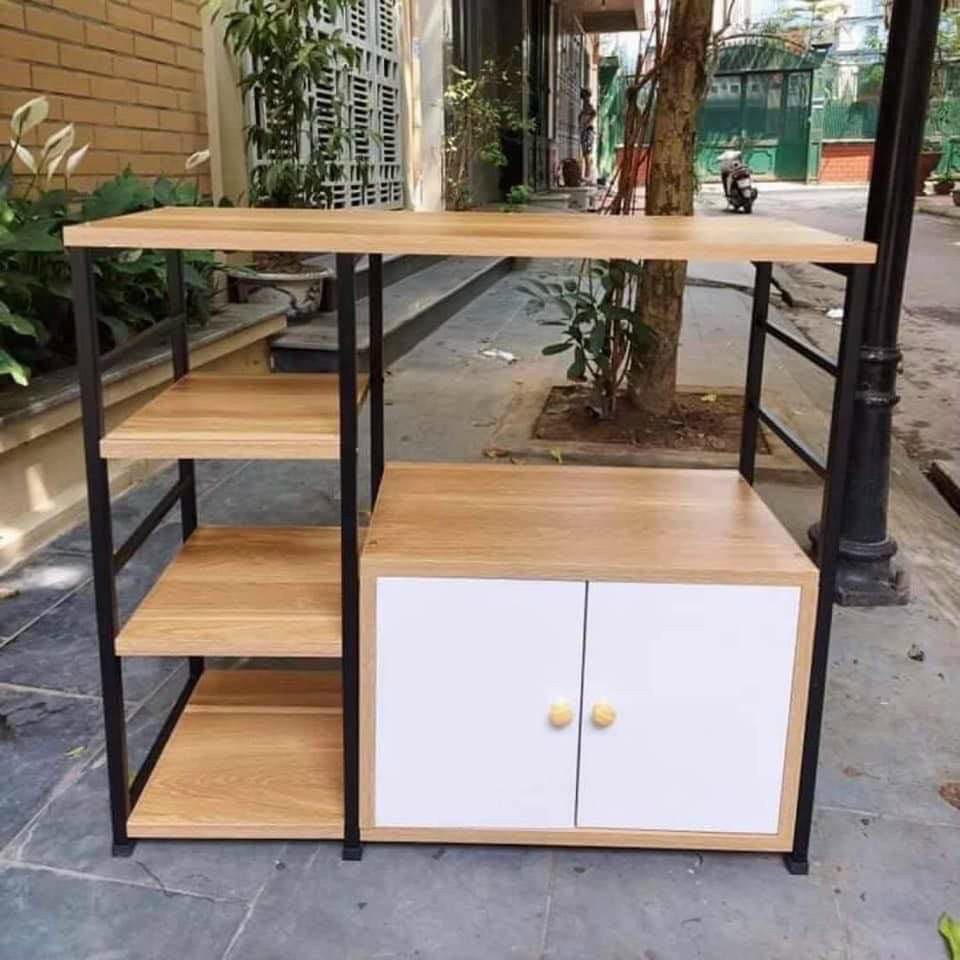 Kệ lò vi sóng kệ để lò nướng nhà bếp đa năng có ngăn tủ 70x78x30cm