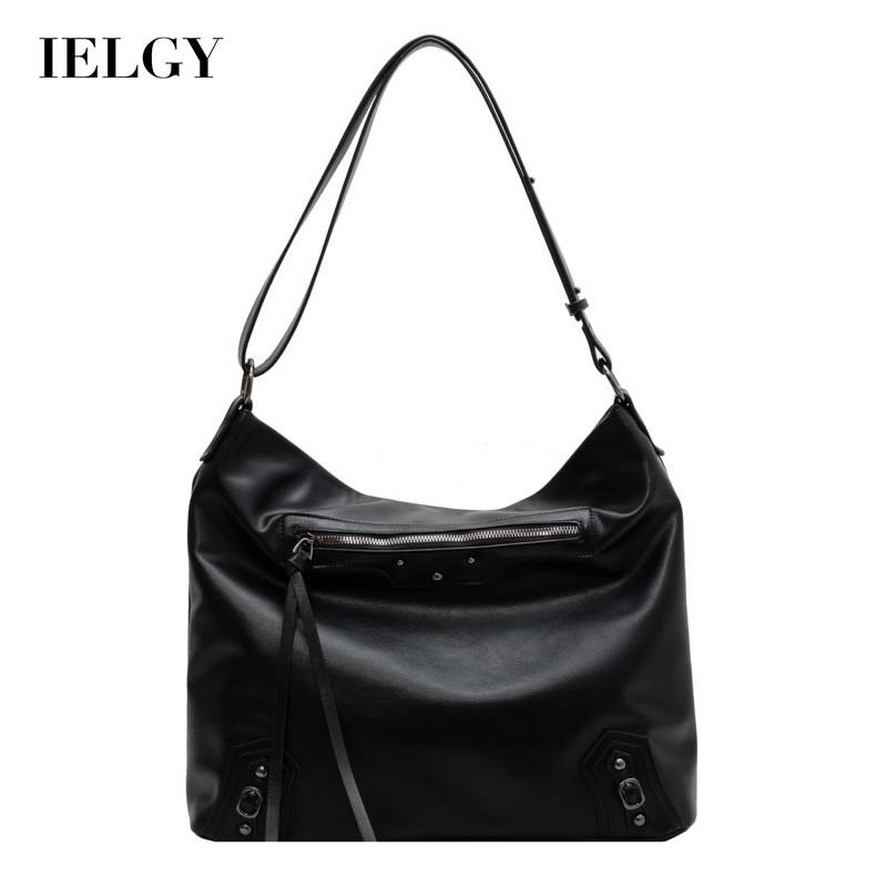 Túi Đeo Vai Cỡ Lớn Màu Đen Có Khóa Kéo Thời Trang Cho Nữ