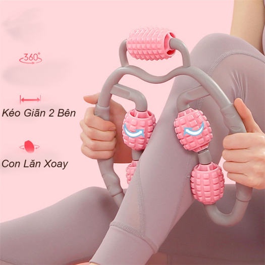 Dụng Cụ Vòng Kẹp Massage Bắp Chân, Bắp Tay Giảm Mỡ Loại 5 Bánh Cao Cấp