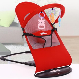 Ghế nhún tạo rung lưới thoáng khí gối đầu - ghế rung nhún đa năng cho bé nằm chơi ngủ uống sữa