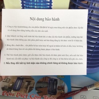 Đèn bắt muỗi, đèn diệt côn trùng Đại Sinh D6