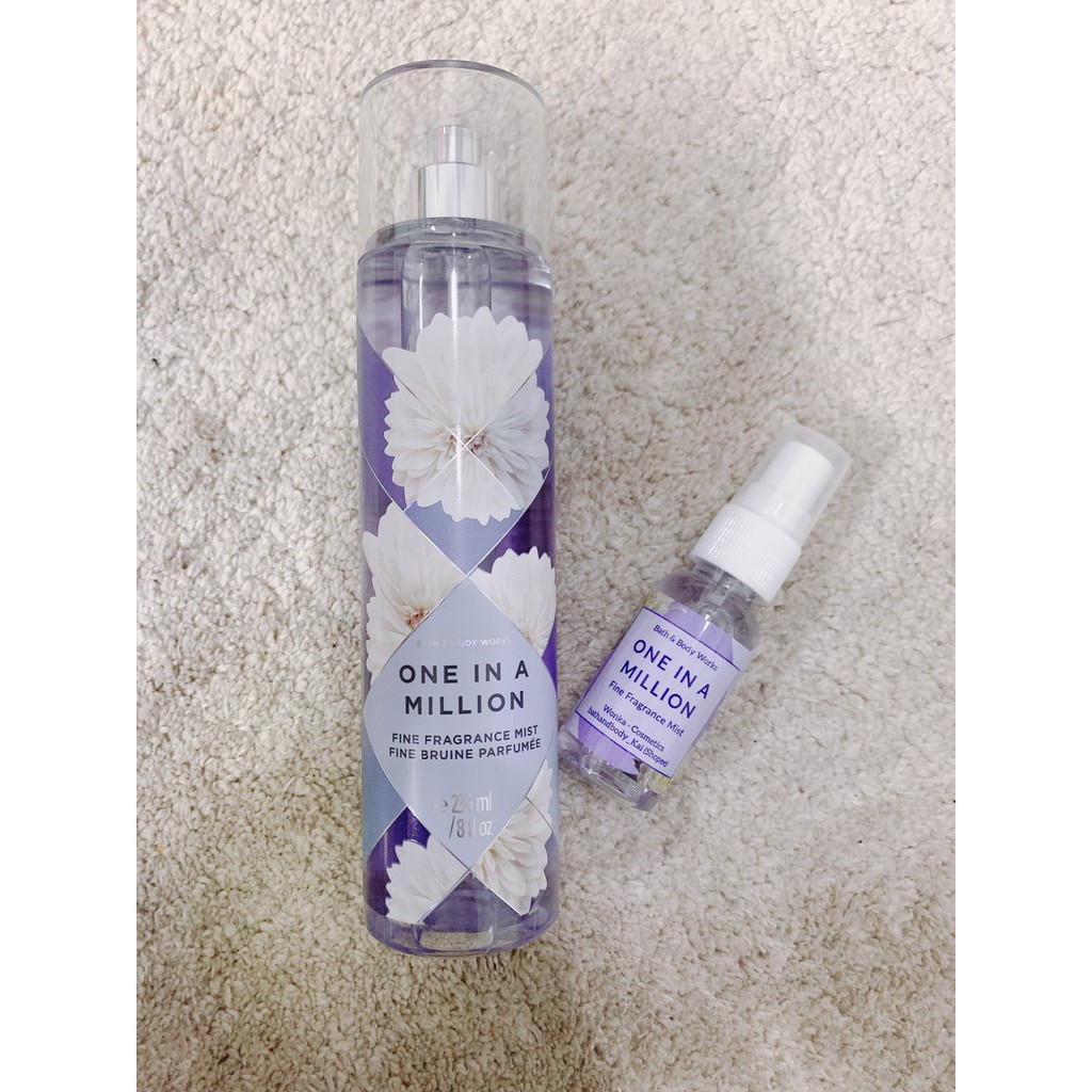 ║𝐃𝐄𝐀𝐋 𝐇𝐎𝐓║[ 10ml ] Xịt thơm toàn thân One In A Million - Bath & Body Works 10ml ® | Thế Giới Skin Care