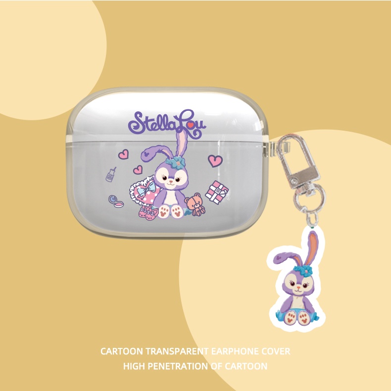 Vỏ Bảo Vệ Hộp Sạc Tai Nghe Sony Linkuds S WF-LS900N Bằng TPU Trong Suốt Chống Sốc Có Móc Treo