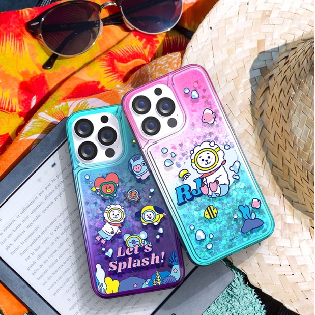 Ốp điện thoại in hình BT21 SPLASH BLING AQUA cho IPHONE14 14PRO IPHONE13 13PRO MAX 13MINI IPhone12 12PRO IPhone11 IPhone X/S