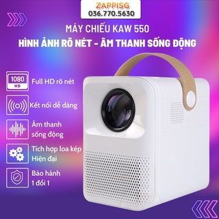 Máy chiếu full HD, Máy chiếu mini KAW-K550 Kết nối điện thoại máy tínH, Độ phân giải 1080 chất lượng hình ảnh tuyệt vời