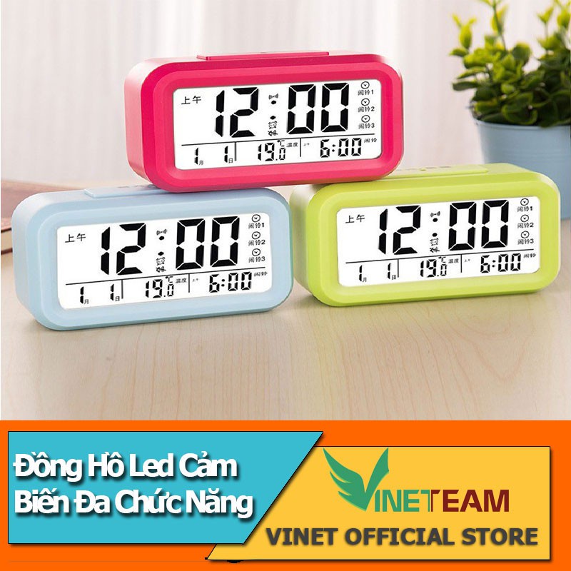 Đồng hồ báo thức điện tử tích hợp lịch và màn hình LCD -dc2998