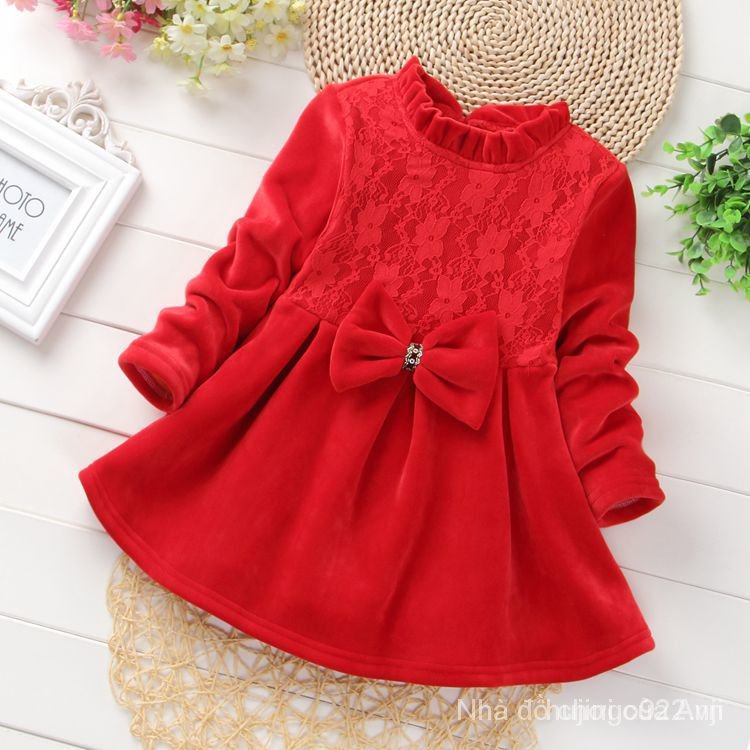 Beautiful Korean Style Felt Dress For Girls