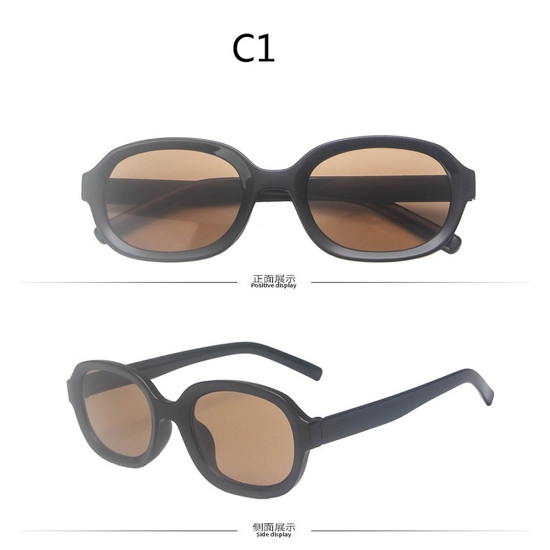 Kính Mát Chống Tia UV400 Hình Oval Nhỏ Cổ Điển Thời Trang Unisex