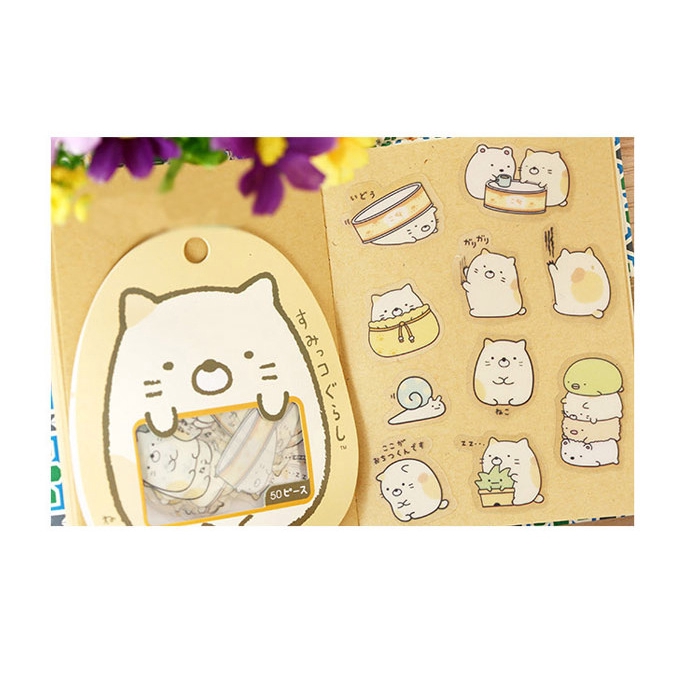 NIKKI Bộ 50 Miếng Dán Trang Trí Đáng Yêu