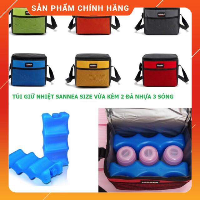 Túi giữ nhiệt giữ lạnh bình sữa Sannea và đá khô [Giá Sập Sàn]