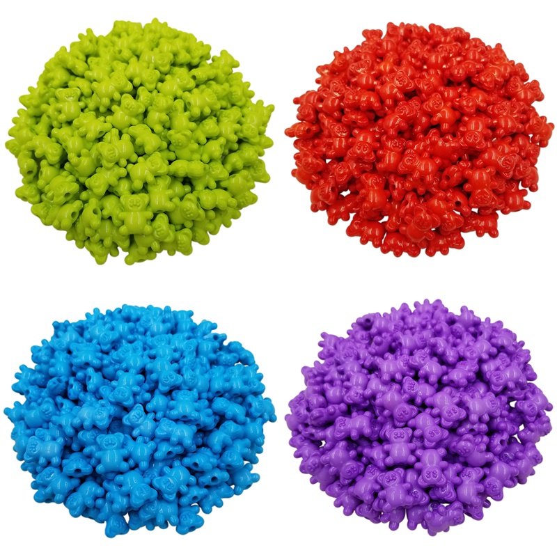 Bộ 20 Hạt Nhựa Acrylic Hình Gấu Dễ Thương Kích Thước 14*12mm Dùng Làm Vòng Cổ/Trang Sức Thủ Công